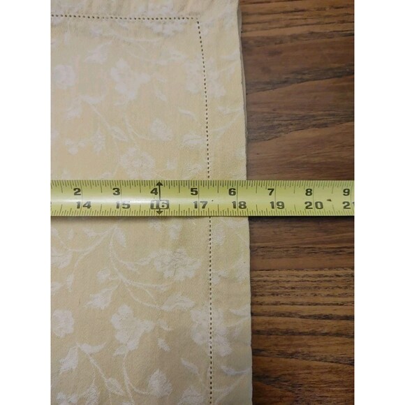 VTG Yellow With Cream Vine Design Placemats Set Of 6, 12"x18" VGC - Picture 5 of 5